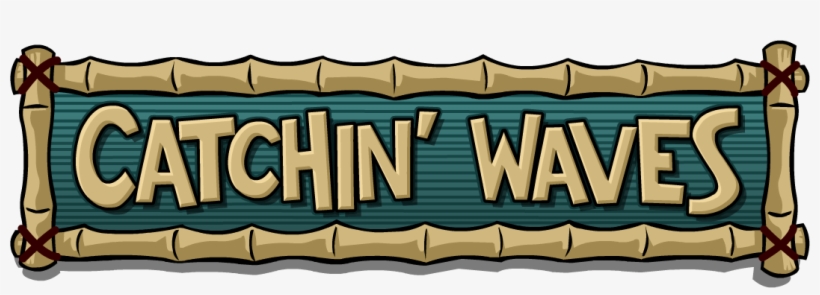 Old Catchin' Waves Logo - Club Penguin Surfing, transparent png download