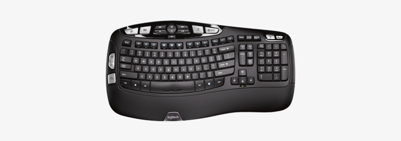 Logitech K350 Wireless Keyboard With Wave Shape Frame - Logitech Wireless Keyboard K350, transparent png download