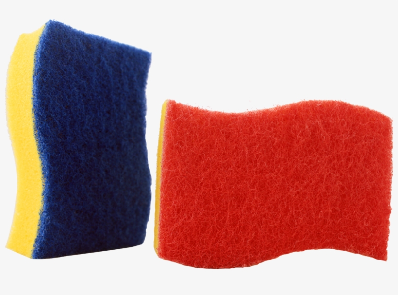 Multi-purpose Scouring Sponge 2 Pcs Wave Shape - Wool, transparent png download