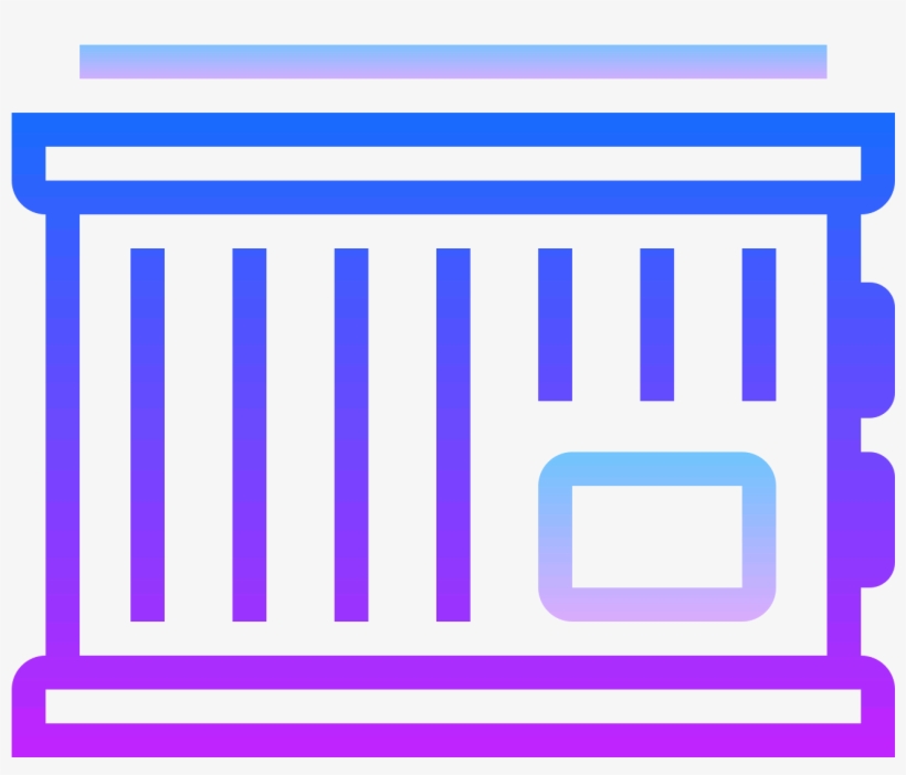 Shipping Container Icon - Vector Graphics, transparent png download