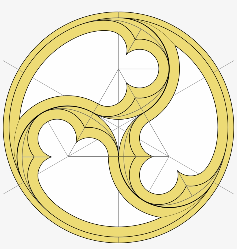 Triskelion Element Of Gothic Architecture - Perichoresis, transparent png download