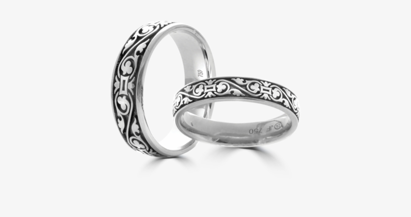 Grecian Matching Wedding Rings - Wedding Ring, transparent png download