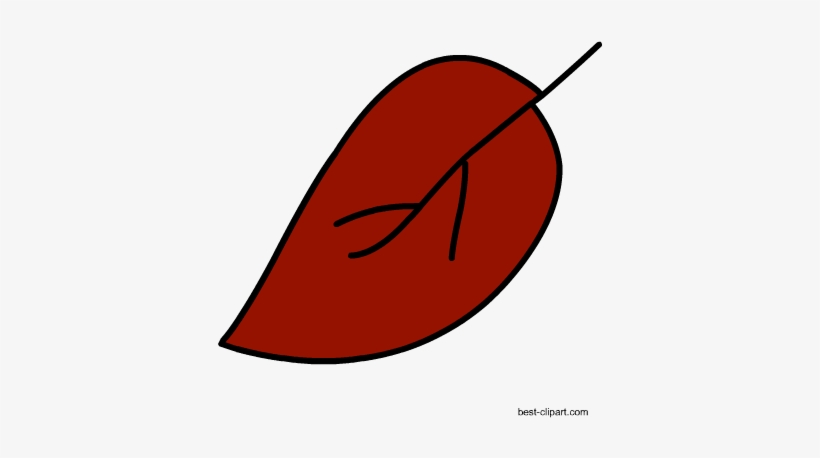 Red Fall Leaf, Cute Free Clip Art Image - Clip Art, transparent png download