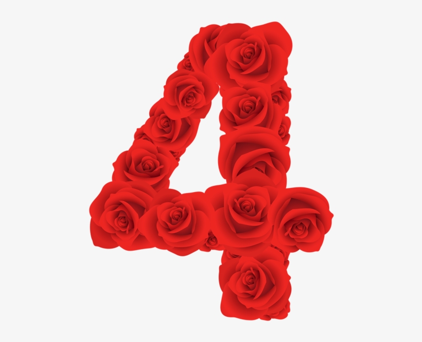 Descargar - Number Four A Flower, transparent png download