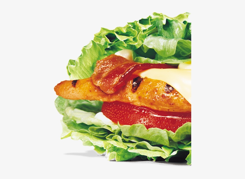 A Marinated Skinless Chicken Breast Fillet Topped With - Chicken Sandwich Wrapped In Lettuce, transparent png download