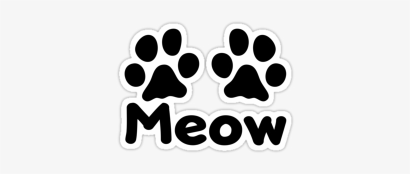 Cat Paw Meow Stickers By Kimberlymarie - Vera's Posh Paws, transparent png download