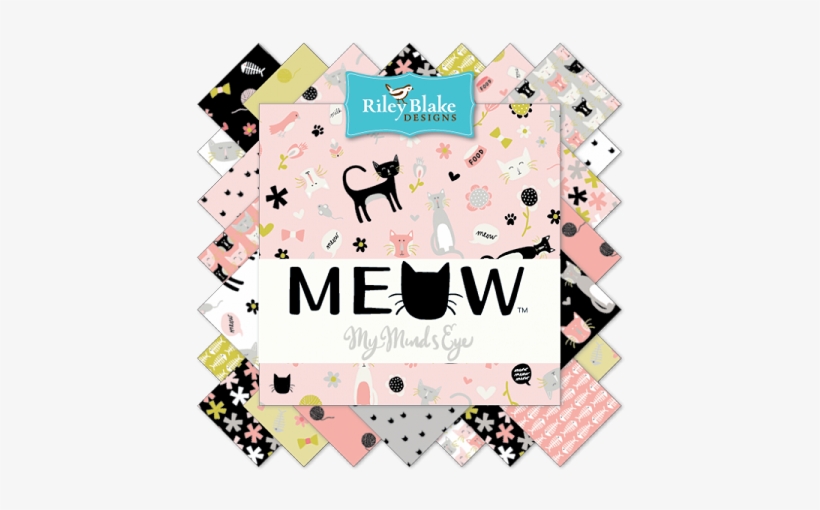 Meow 10" Stacker Layer Cake, Riley Blake - My Mind's Eye Paper & Accessories Kit 12"x12"-meow, transparent png download