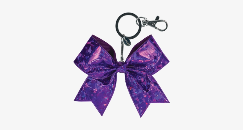 Chassé® Mini Crystal Bow Keychain Mini Bow Key Chain - Omni Cheer Mini Glitter Bow Keychain Glitter Silver, transparent png download