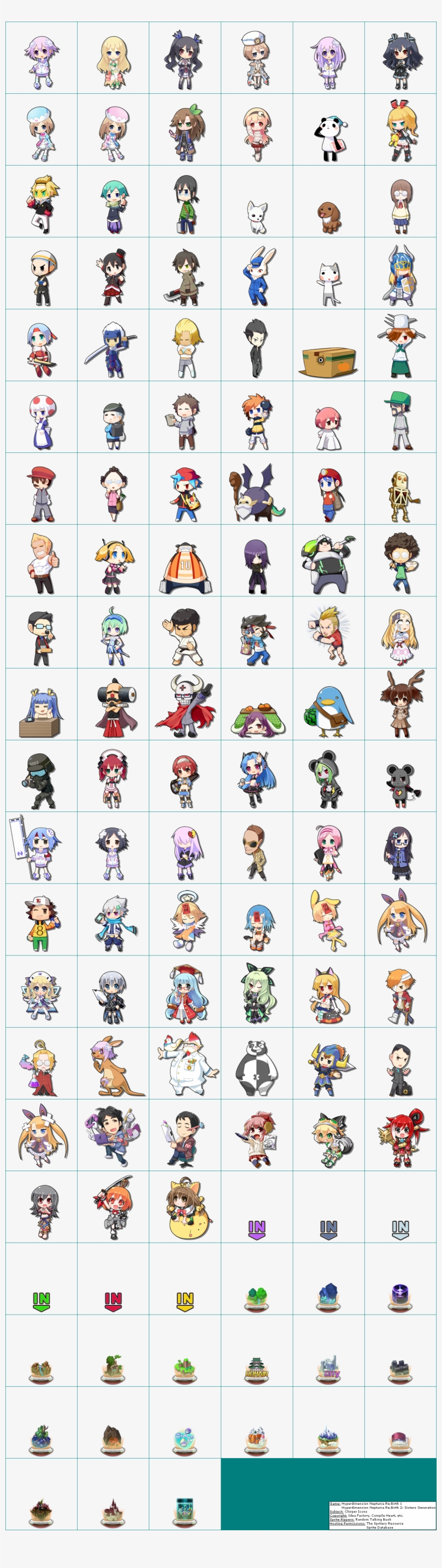 Hyperdimension Neptunia Rebirth 2 Sisters Generation - Hyperdimension Neptunia Desktop Icons, transparent png download