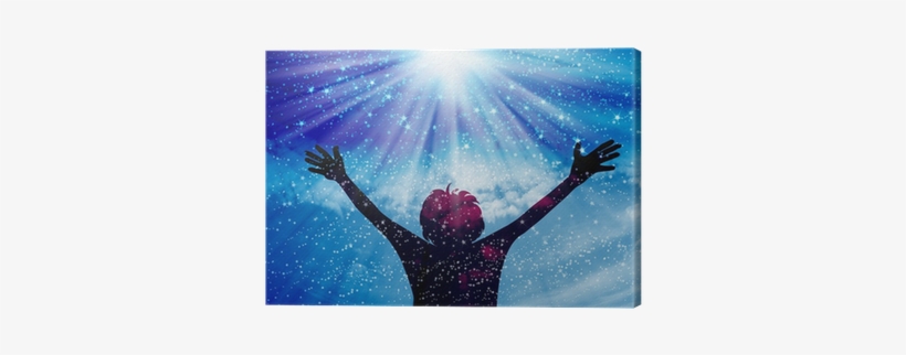 Young Man Worship And Praise To God Canvas Print • - Praise, transparent png download