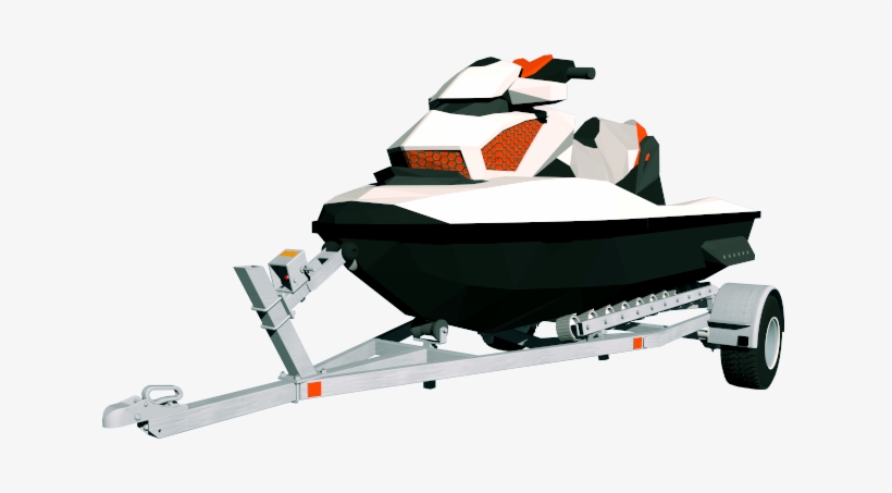 Jetski Master With 10 A - Jetski On Trailer, transparent png download