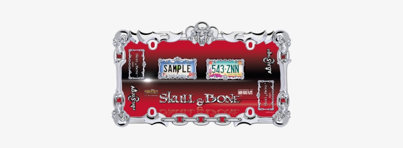 Skull And Bone License Plate Frame Chrome - Cruiser Accessories Skull & Bone License Plate, transparent png download