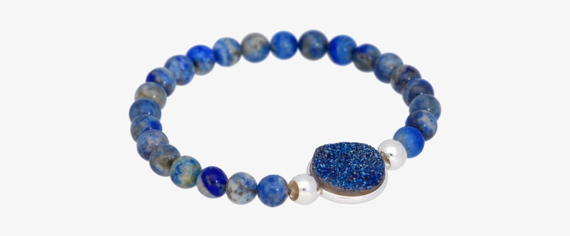 Lapis Lazuli Druzy Bracelet - Pulseira De Pedra Azul, transparent png download