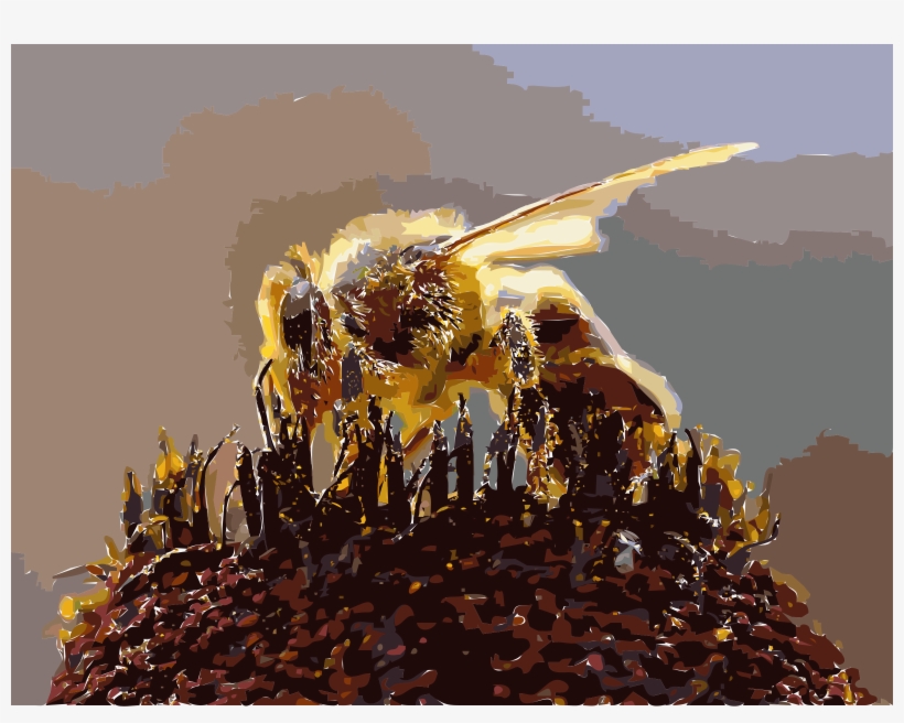 This Free Icons Png Design Of Bees Collecting Pollen, transparent png download