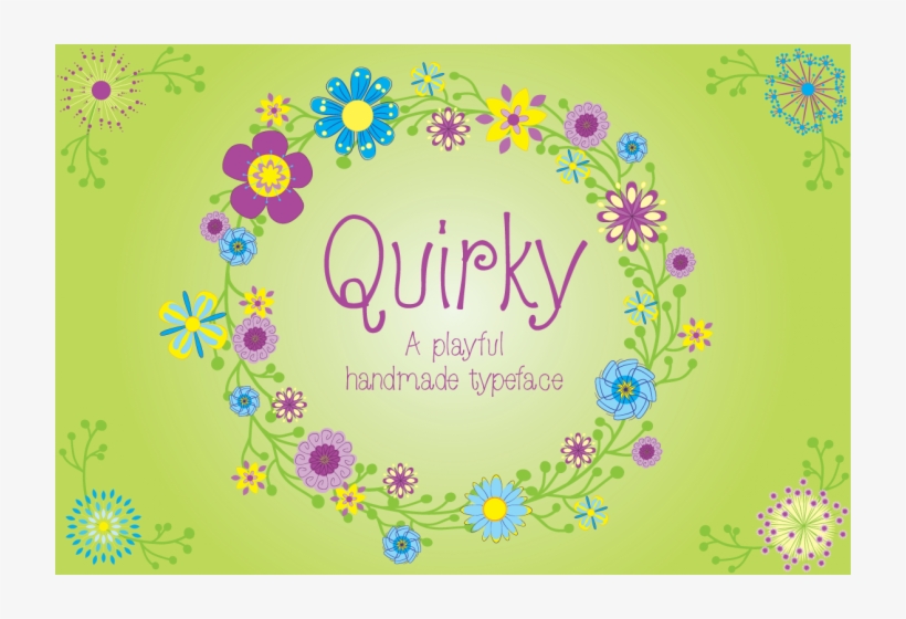 Quirky Font And Flowers (png) By Runderella Designs - Illustration, transparent png download
