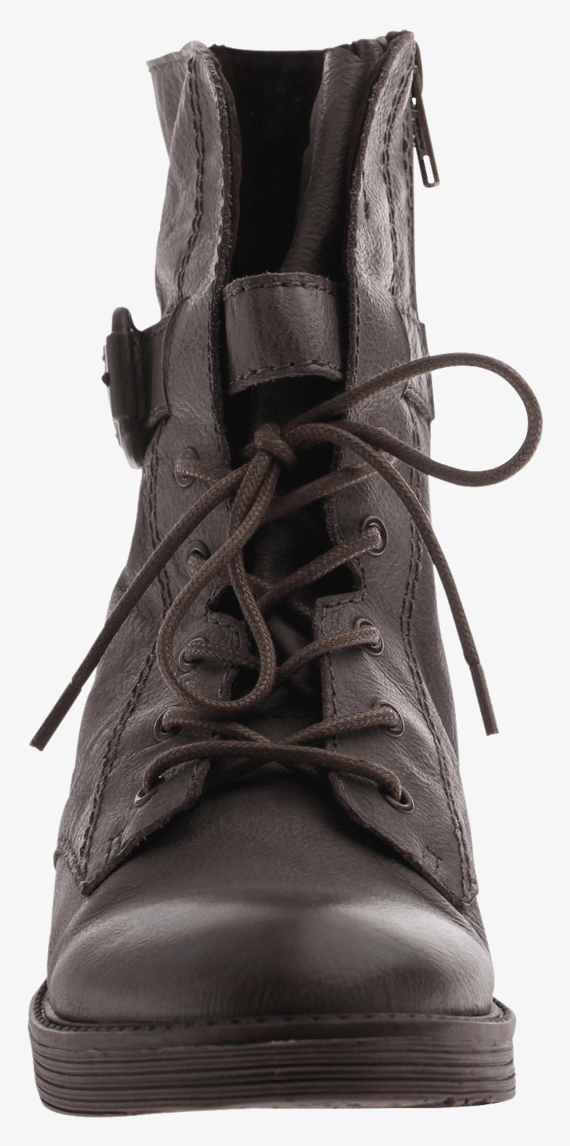 Women's Leather Combat Boot Brentsville In Cement Front - Motorcycle Boot, transparent png download