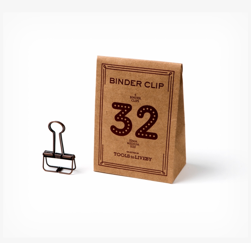 32 Binder Clips - Bronze, transparent png download