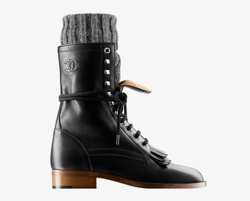 Calfskin Combat Boots With - Boot, transparent png download