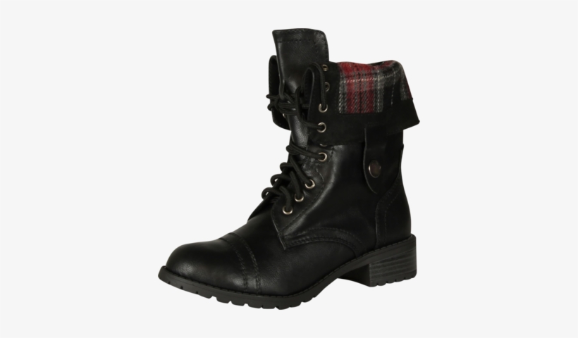 Qupid Military Combat Boot Fold-over Cuff And Other - Qupid Military Combat Boot Fold-over Cuff, transparent png download