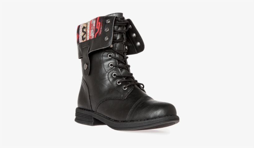 Combat Boots With A Pattern Are Another Kind Of Boot - Shoe, transparent png download