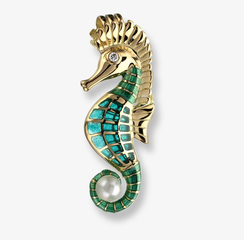 Nicole Barr Designs 18 Karat Gold Seahorse Necklace - Seahorse Jewellers, transparent png download