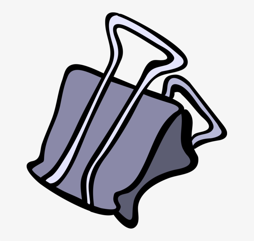 Vector Illustration Of Strong Metal Bulldog Binder, transparent png download