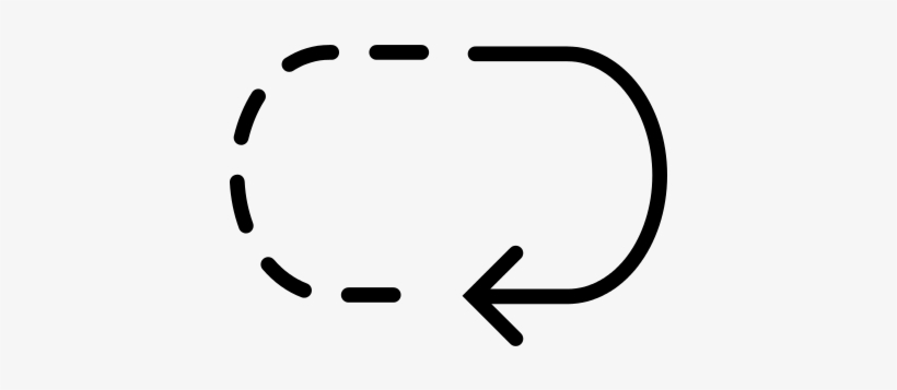 Circular Arrow With Dashed Lines Vector - Pijl Stippellijn, transparent png download