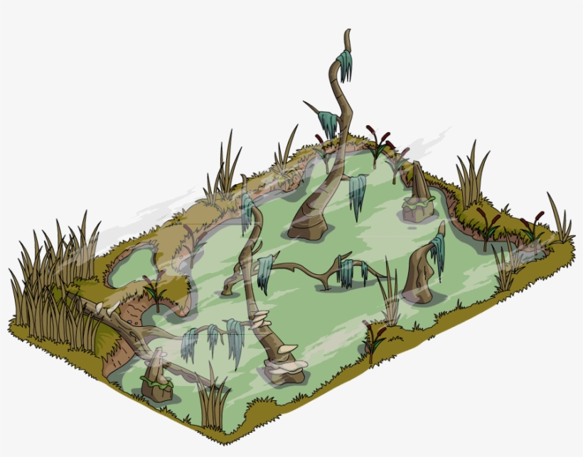 Foggy Swamp Menu - Simpsons Swamp, transparent png download