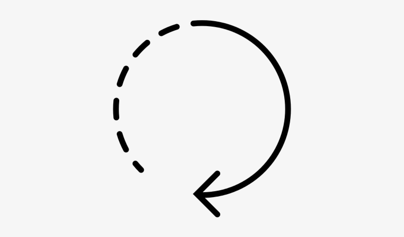 Curved Dotted Arrow Png Download - Circulo Con Flecha Png, transparent png download