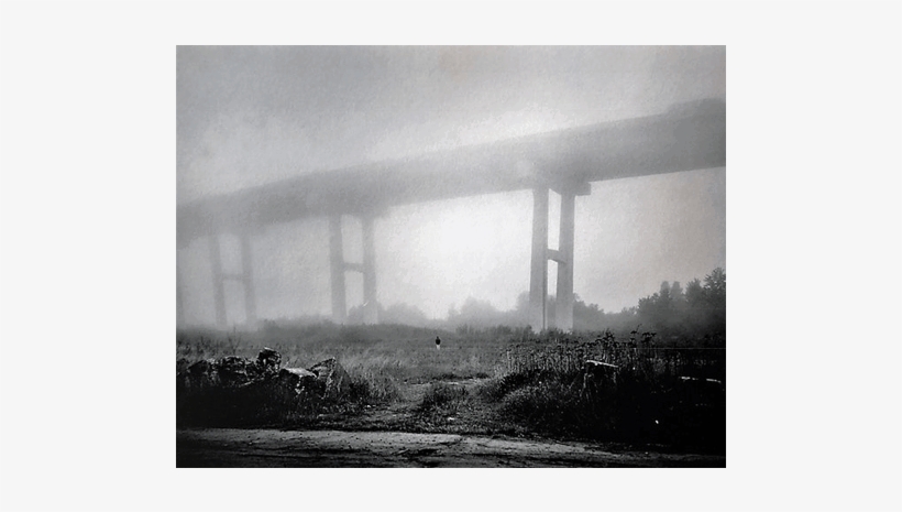 Foggy Day And The High Bridge - Monochrome, transparent png download