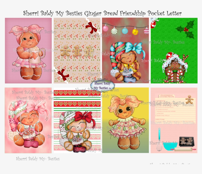 "ginger Bread Besties" Paper Pocket Letter Instant - Cartoon, transparent png download