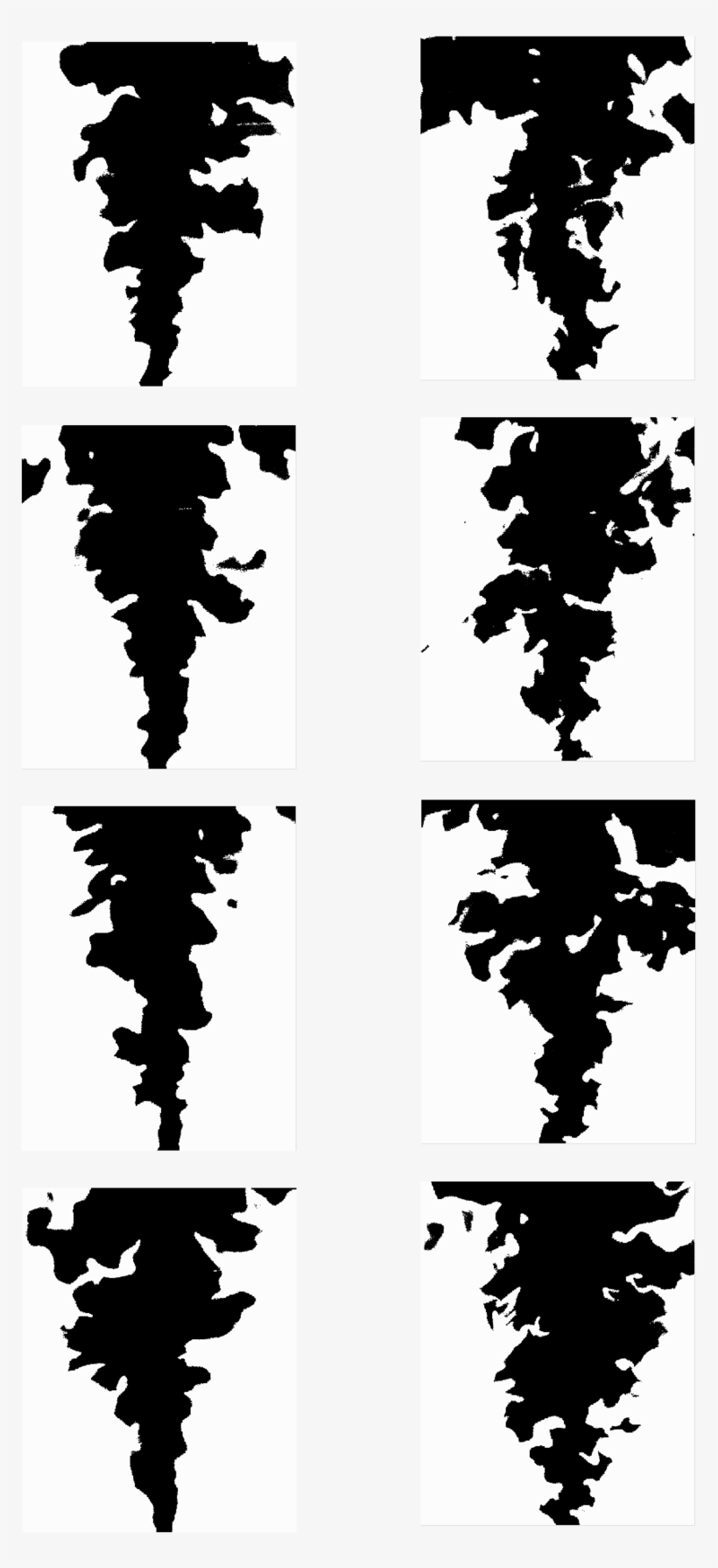 Examples Of Instantaneous Binary Flame Images Recorded - Illustration, transparent png download