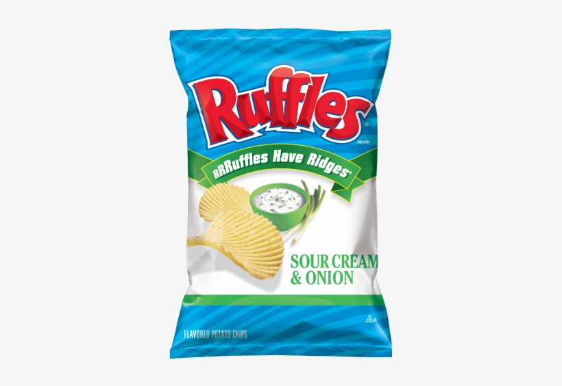 Ruffles® Sour Cream & Onion Flavored Potato Chips - Ruffles Chips Sour Cream, transparent png download
