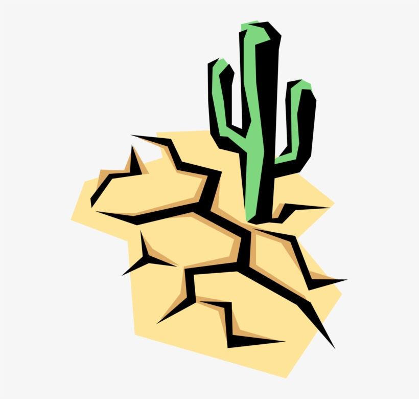 Vector Illustration Of Desert Vegetation Succulent - Illustration, transparent png download