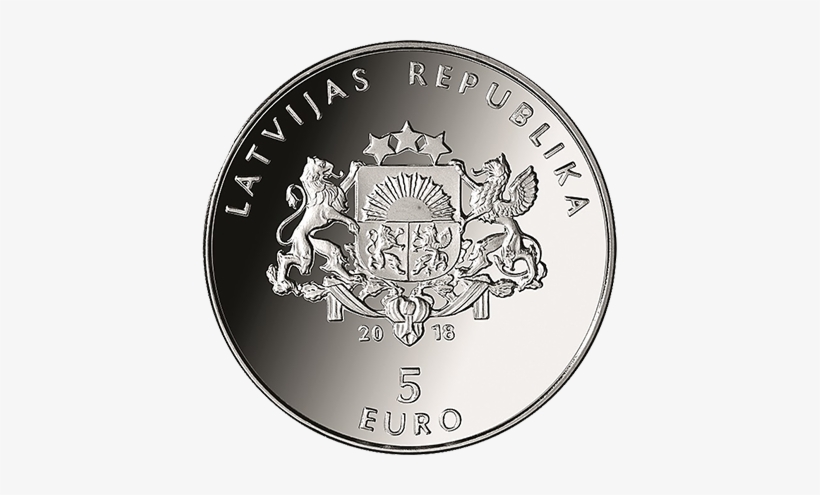 Latvian €5 Silver Coin - 5 Euro Mein Lettland 2018, transparent png download