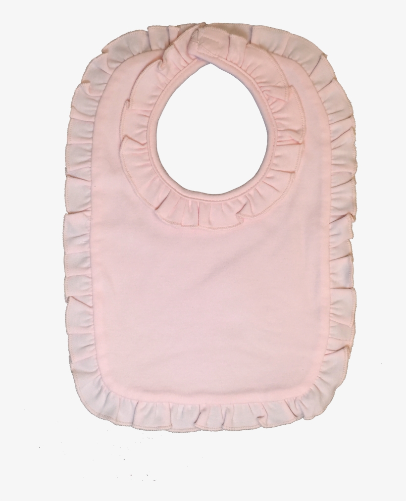 Personalized Infant Bib Pink Ruffle - Beige, transparent png download