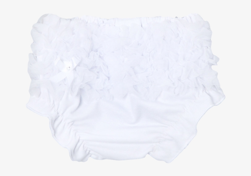 White Ruffle Diaper Cover - Coin Purse, transparent png download