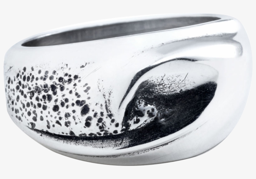Big Rock In Sterling Silver With Patina Ring - Silver, transparent png download