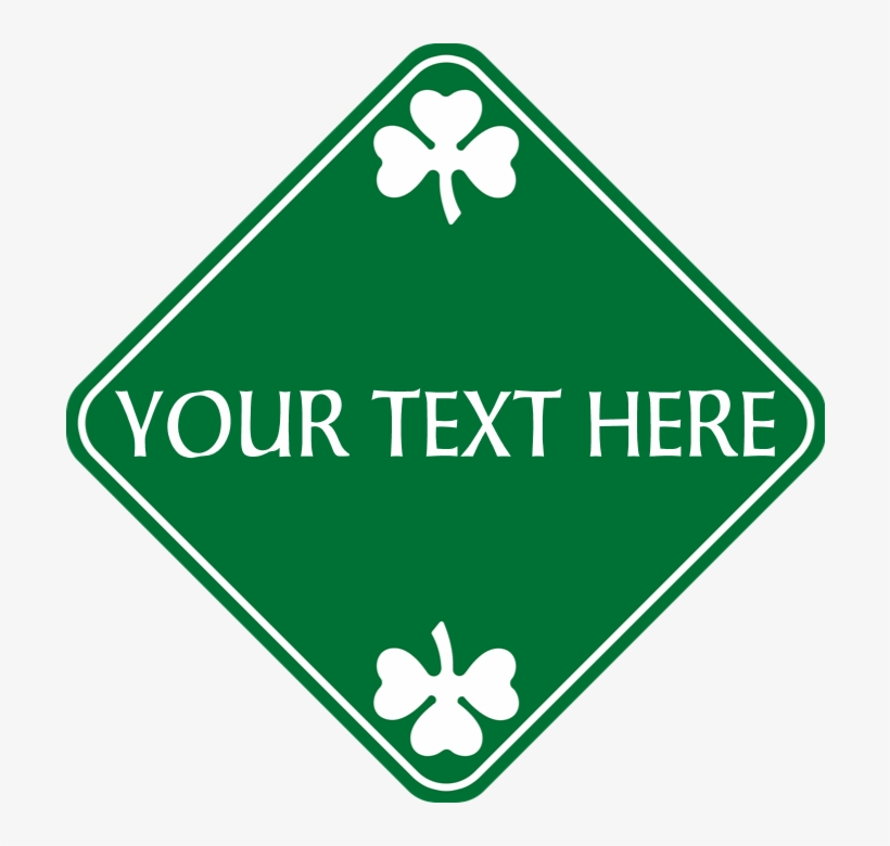 St Patricks Day Border Custom Text Teddy Bear - St Patricks Day Border Cust Square Sticker 3" X 3", transparent png download