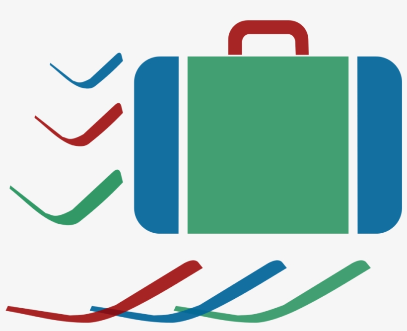 Suitcase Icon Blue Green Red Dynamic V01 - Suitcase, transparent png download