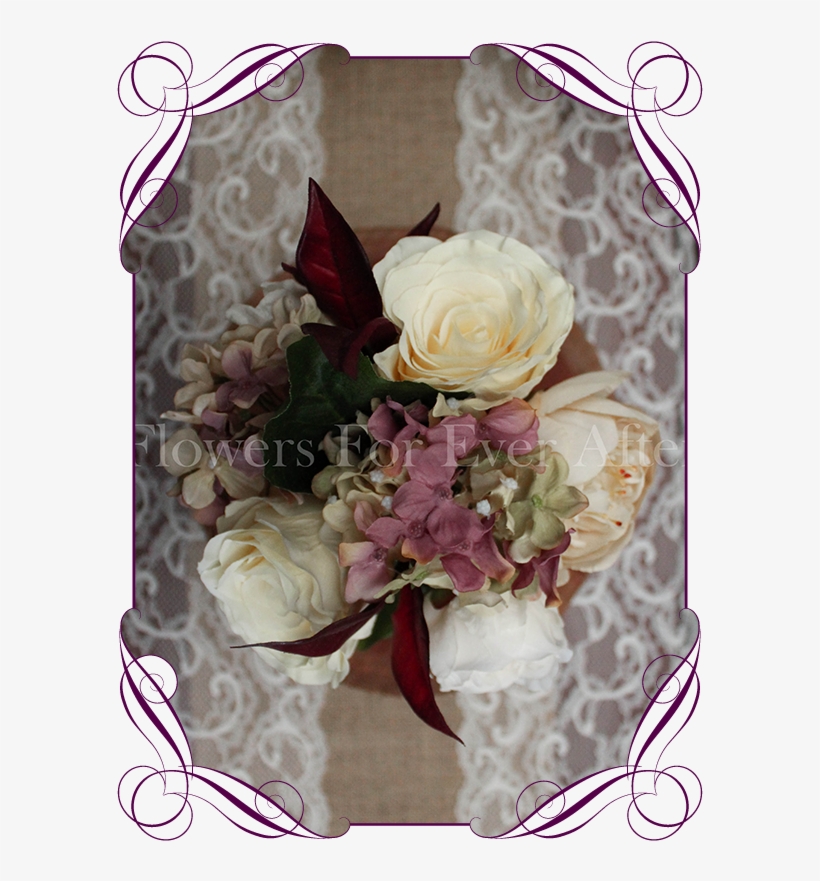 Vine Pastel Burgundy Table Posy Flowers For Ever After - Flower, transparent png download