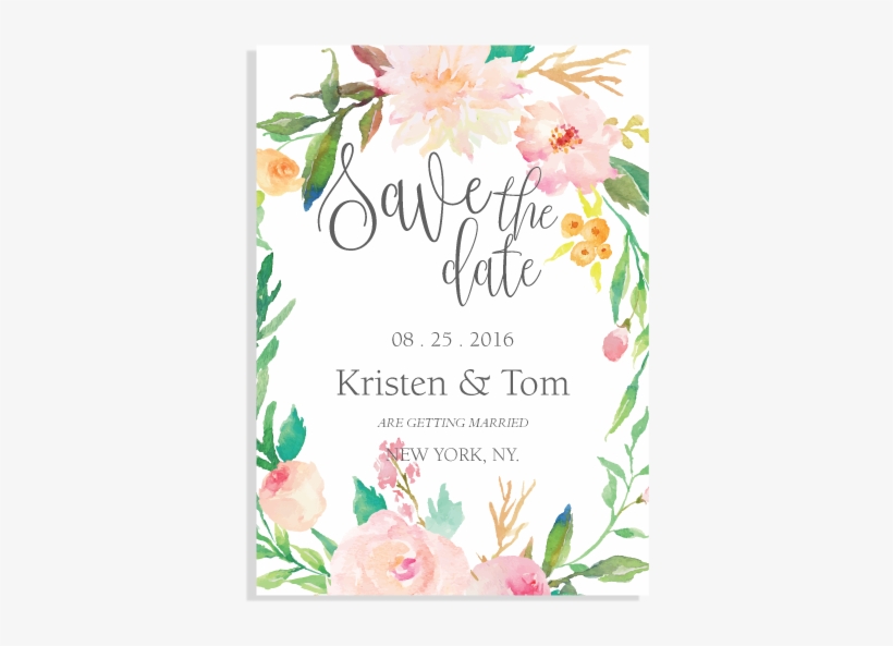 Rustic Floral Invitation Set - 花草 水彩, transparent png download