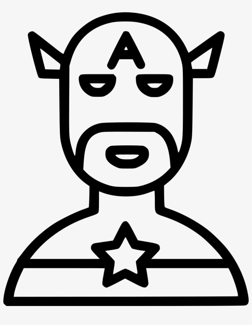 Caption America Avenger Marvel Character Movie Comments - Svg Marvel Characters Icon Vector, transparent png download