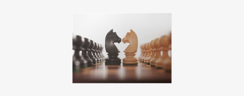 Chess Two Rows Of Pawns With Knight Challenge Centre - Chess Knight, transparent png download