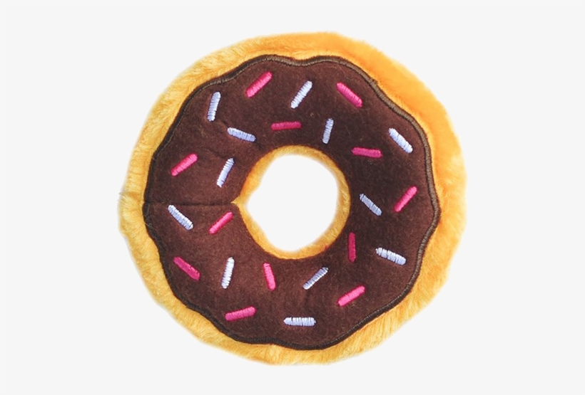 Zippy Paws Mini Donutz Squeaker Dog Toy - Zippy Paws Mini Chocolate Donutz Plush Toy, transparent png download