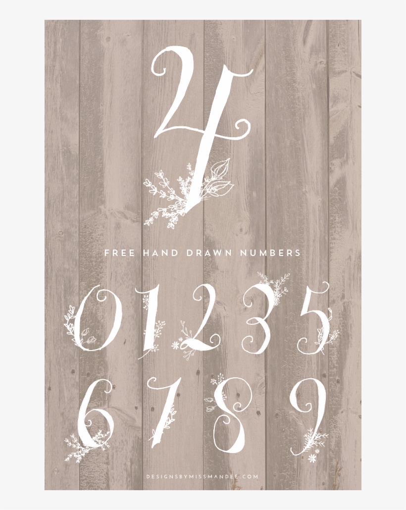 Stunning Hand Drawn Numbers, transparent png download