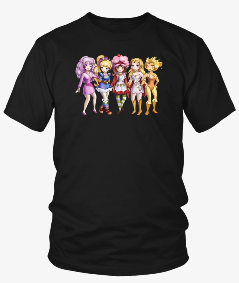 Jem, Rainbow Brite, And Strawberry Shortcake Shirt - Get The Strap T Shirt, transparent png download