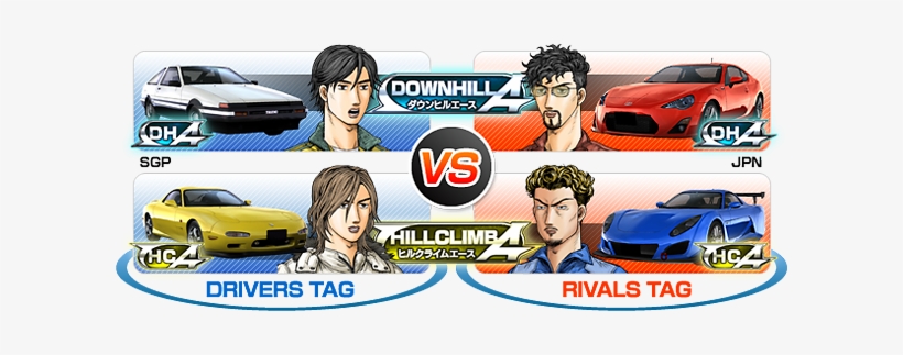 Online Tag Versus Is A Versus Mode Where You Play Against - Initial D 7 Aax Pc, transparent png download