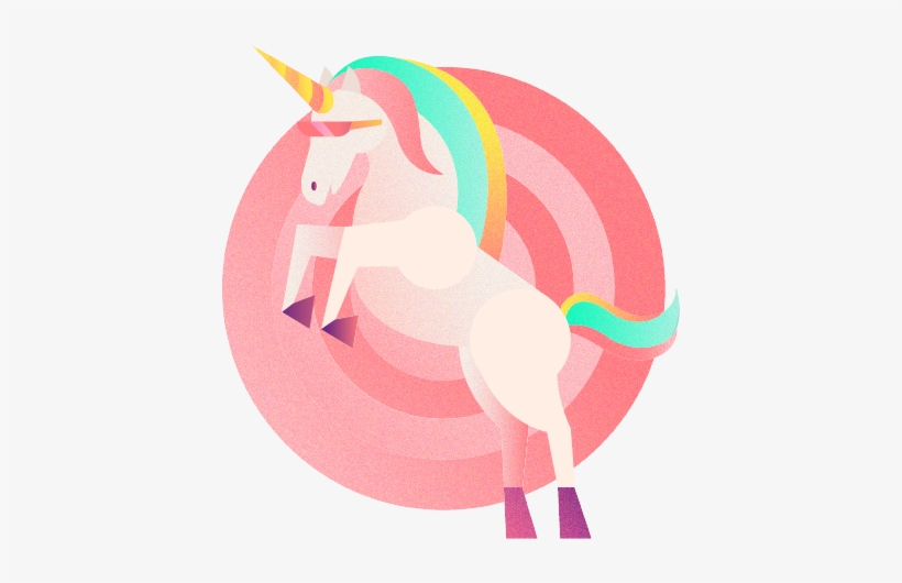 Fast Unicorn Candy Vector Illustration Symbol Logo - Advertising, transparent png download