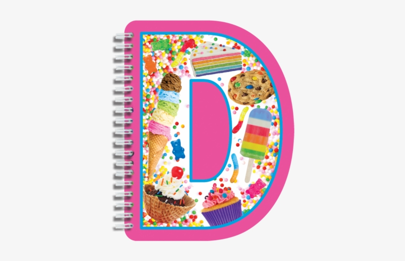 D Initial Notebook - Iscream Letter D Shaped Spiral Bound Lined Page 6.5", transparent png download
